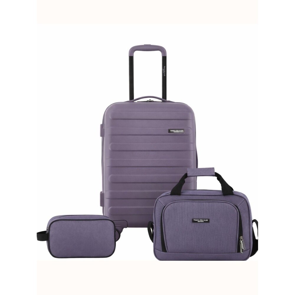 Traveler's Club 3Piece Hardside Luggage Set in Lavender shitcase , travel bag